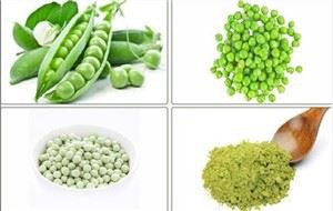 Pudră de mazăre verde uscată congelată